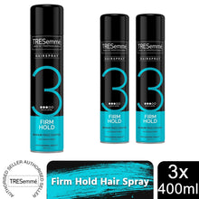 Load image into Gallery viewer, 3 Pack of 400ml Each Tresemme Professionals 24 H Frizz Control Hairspray