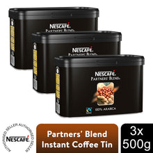 Load image into Gallery viewer, NESCAFE Partners' Blend Instant Coffee 500g Tin, 3 Pack