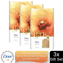 Load image into Gallery viewer, Dove Glow &amp; Go Essentials Self-Tan Mousse Gift Set for Her with Applicator Mitt