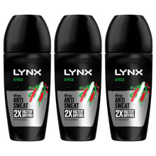 Load image into Gallery viewer, Lynx Africa Anti Perspirant Roll On 48 Hours Anti Sweat Protection 50ml, 3 Pack