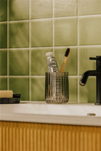 Load image into Gallery viewer, Cosmic Lido Toothbrush Holder | Glass | Smoke Grey