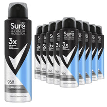 Load image into Gallery viewer, Sure Men Maximum Protection 96H Antiperspirant Deodorant Clean Scent 150ml, 12pk