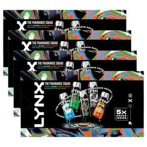 Lynx Fragrance Squad Gift Set 5 Body Sprays Long-Lasting, Fresh, Daily Scent Kit