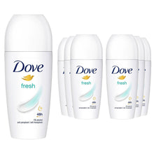 Load image into Gallery viewer, Dove Fresh Roll On AntiPerspirant up to 48H of Sweat &amp; Odour Protection, 6x50ml