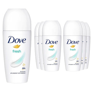 Dove Fresh Roll On AntiPerspirant up to 48H of Sweat & Odour Protection, 6x50ml