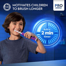 Load image into Gallery viewer, Oral-B Pro Junior Electric Rechargeable Toothbrush for Kids Aged 6+, Purple