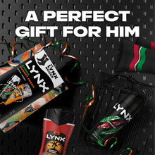 Load image into Gallery viewer, Lynx Africa Spray &amp; Sunset Wash Gift Set with Socks, 48H Fresh Scent Care