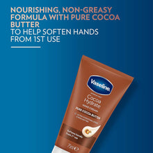 Load image into Gallery viewer, Vaseline Hand Cream Intensive Care Pure Cocoa Butter Cocoa Hydrate 75ml, 3 Pack