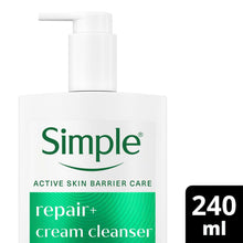 Load image into Gallery viewer, Simple Repair+ Replenish Cream Cleanser Nourishing Facial Cleanser with Ceramides &amp; Niacinamide, Gently Replenishes Skin 250ml, Pack of 3