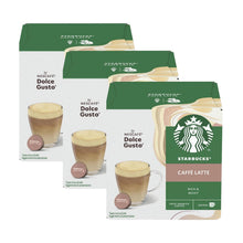 Load image into Gallery viewer, Nescafe Dolce Gusto Starbucks Coffee Pods Caps Box of 12 Caffe Latte