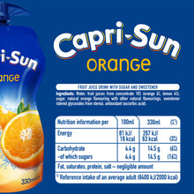 Load image into Gallery viewer, Capri Sun Kids Orange Juice Drink, Healthy Fruit Beverage with Vit C- 60x330ml