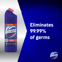 Load image into Gallery viewer, Domestos Thick Original Bleach Powerful Disinfectant Kills 99.9% Germs 1L, 12pk