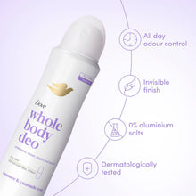 Load image into Gallery viewer, Dove Whole Body Odour Protection Deodorant Spray Lavender &amp; Camomile 150ml, 6pk