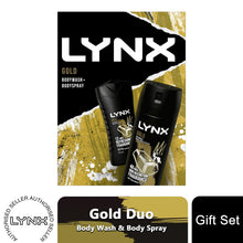 Load image into Gallery viewer, Lynx Gold Body Wash 225ml &amp; Body Spray 150ml 2Pcs Gift Set for Him