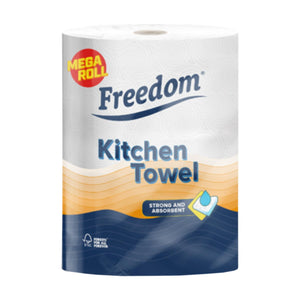 Freedom Rhino Jumbo Luxury Kitchen Towel Rolls, Super Strong & Absorbent 6 Rolls