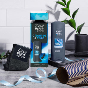 Dove Men+Care Cleanse+Care Gift Set with Clean Comfort Bodywash & Socks