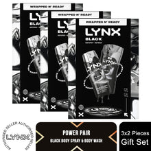 Load image into Gallery viewer, Lynx Black Gift Set for Men - Daily Grooming Duo with Fresh Scent &amp; Skin Care