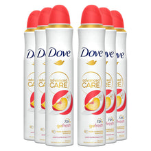 Load image into Gallery viewer, Dove Advanced Care Go Fresh AntiPerspirant Spray Peach &amp; White Blossom, 6x200ml