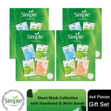 Load image into Gallery viewer, Simple Sheet Mask Collection - Hydrating &amp; Nourishing Facial Masks Gift Set
