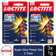 Load image into Gallery viewer, Loctite Mini Trio Super Glue Gel for High-Quality Repair for All Materials, 6x1g