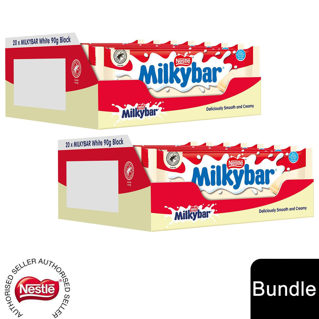 Nestle Sharing Bars, Milkybar Chocolate 20x90g (2 Pack)