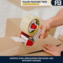 Load image into Gallery viewer, Clear Packing Tape 48mm x 66m Strong Parcel Box Tape (12 / 24 / 48 Rolls)