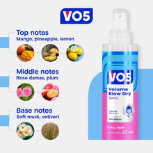Load image into Gallery viewer, 2x of 200ml VO5 Full of Life Volume Blow Dry Spray For Perfect Fine Hair