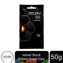Load image into Gallery viewer, DYLON Hand Fabric Dye Sachet for Clothes,1pk of 50g, Intense Black