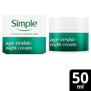 Simple Age Resist+ Night Cream Anti-Ageing Hydrating Face Moisturiser, 50ml