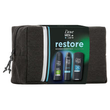 Load image into Gallery viewer, Dove Men+Care Restore Essential Collection 3Pcs Gift Set for Him with Washbag