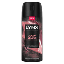 Load image into Gallery viewer, Lynx Body Spray Fine Fragrance Collection Cocoa Velvet for Men 150ml, 3 Pack
