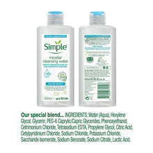 Load image into Gallery viewer, 6 x 200ml Simple Water Boost Cleansing Micellar Water