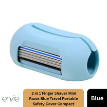 Load image into Gallery viewer, Envie 2-in-1 Travel Finger Razor Mini Shaver &amp; Portable Toothbrush Cover