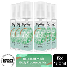 Load image into Gallery viewer, Impulse Body Fragrance Mist Balanced Mind with Pear and Jasmine Scent 150ml, 6pk