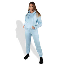 Load image into Gallery viewer, Wellworth Womens Baby Blue Hoodie Size M Soft Cozy Loungewear Pullover