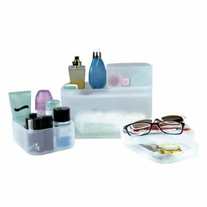 JOCCA Organiser Boxes Transparent, Compact & Multi-purpose Storage Box, Set of 3 JOCCA Organiser Boxes Transparent, Compact & Multi-purpose Storage Box, Set of 3