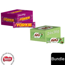 Load image into Gallery viewer, Nestle Chocolate Bar, Yorkie Chocolate Bar 24x44g &amp; Aero Peppermint 24x36g