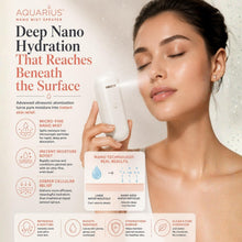 Load image into Gallery viewer, Aquarius Portable Nano Mist Sprayer White Handheld Rechargeable Facial Steamer