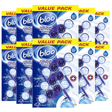 Load image into Gallery viewer, Bloo Colour Active Toilet Rim Block Blue Bleach Anti-Limescale 3 x 50g 10 Packs
