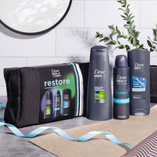 Load image into Gallery viewer, Dove Men+Care Restore Essential Collection 3Pcs Gift Set for Him with Washbag