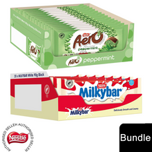 Load image into Gallery viewer, Nestle Sharing Bars, Aero Peppermint 15x90g &amp; Milkybar Chocolate 20x90g