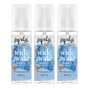 Impulse Wide Awake Body Fragrance Mist Grapefruit, Eucalyptus & Basil 150ml, 3Pk