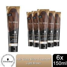 Load image into Gallery viewer, Schwarzkopf Hair Gloss Shine Treatment Light Brown 150ml, 6 Pack