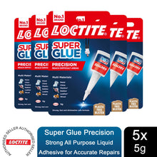 Load image into Gallery viewer, Loctite Super Glue Precision Durable &amp; Extra Long for Multi Material 5g, 5 Pack