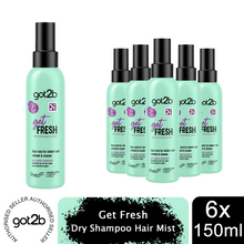 Load image into Gallery viewer, Got2b Dry Shampoo get Fresh Mist 150ml Instant Freshness, 6 Pack