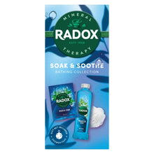Load image into Gallery viewer, Radox Soak &amp; Soothe Bathing Collection with Muscle Soak Gel &amp; Salts Gift Set