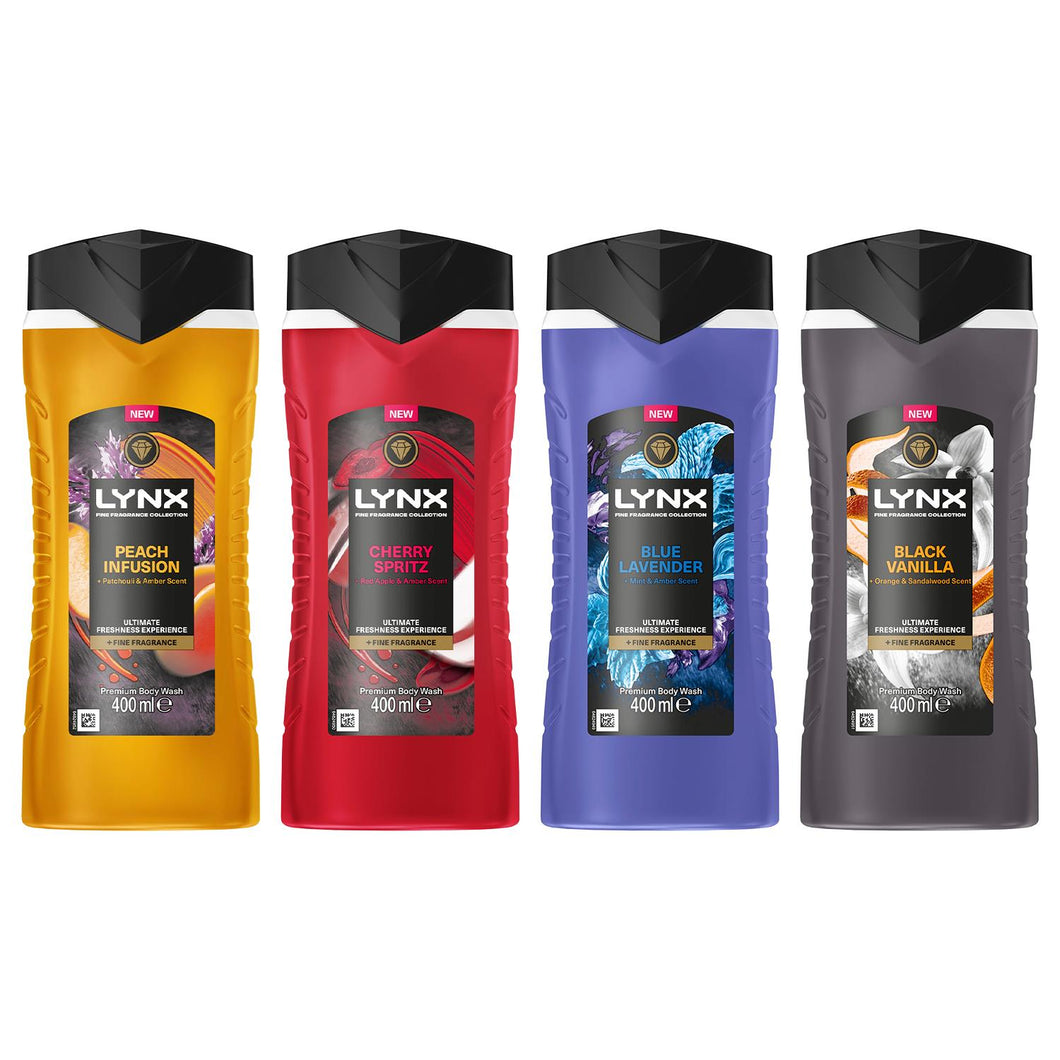 Lynx Premium Body Wash with 12Hrs of Freshness, 400ml
