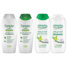 Load image into Gallery viewer, Simple Kind to Hair Gentle Care Shampoo or Conditioner 200ml/400ml - 3 Pack