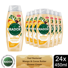 Load image into Gallery viewer, Radox Mineral Therapy Feel Restored Shower Cream with Cocoa Butter 450ml, 24 Pk