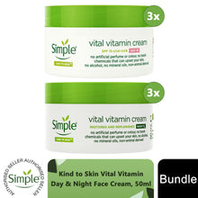 Load image into Gallery viewer, Simple Kind to Skin Face Cream Bundle - Day SPF15 or Night Cream, Hydrating,50ml